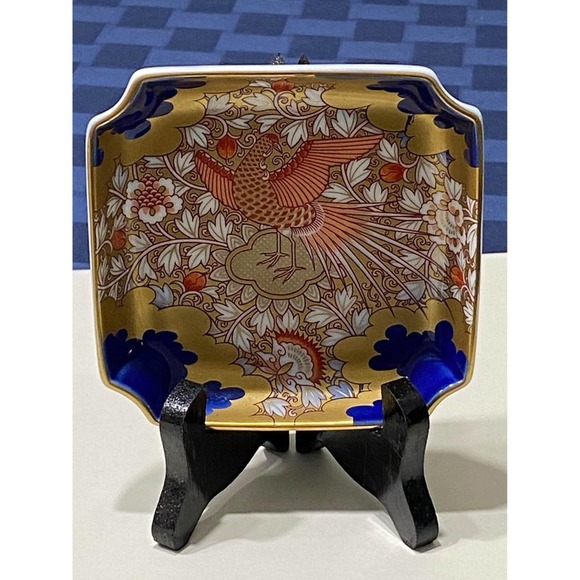 Fukagawa Ware Small Dish/ Plate Phoenix　Japanese Imperial  50th Anniversary - Picture 1 of 10